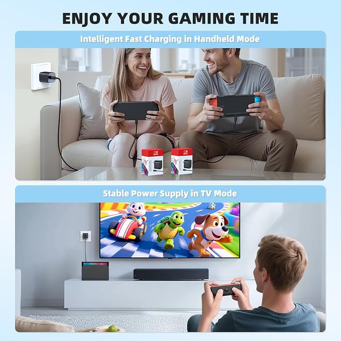 Switch 2 Charger - 60W AC Adapter for Nintendo Switch/OLED/Lite & Steam Deck/OLED, 5FT Charging Cable, Support 4K TV Dock Mode, Power Supply 20V/3A Fast Cord - Original Quality, Xbox 360 Console - Image 4