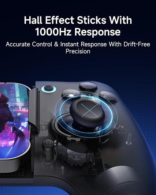EasySMX M20 Phone Gaming Controller for Android, iPhone & iPad, Black - Image 4