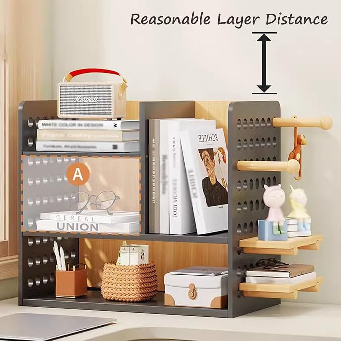 Desk Pegboard Gaming Pegboard Standing Pegboard, Desktop Organizer Office Storage Rack with Accessories, Desktop Display Rack for Dorm Office(40 * 39cm) - Image 6