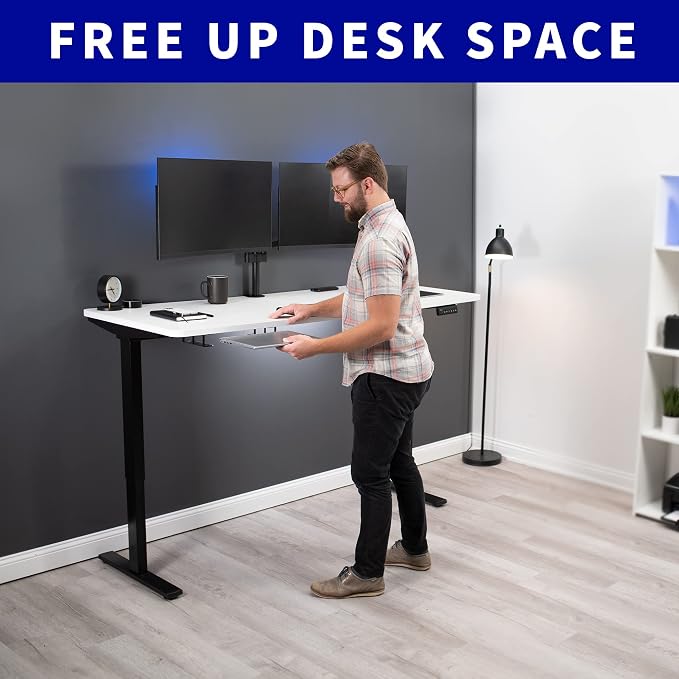 VIVO Universal Under Desk Laptop Storage Mount, Tablet Mounting Brackets, Under Table Hidden Docking Station Holder, Multimedia Device Bracket, 3 Parts, Mount-UDLS1 - Image 5