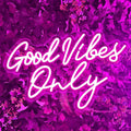 Good Vibes Only Neon Sign，Good Vibes Neon Signs for Wall Decor，Beautiful Pink Good vibes Only Neon Light Sign for Girls Bedroom Decoration，Party，Birthday，Wedding，Salon Shopping Mall Home Wall Decor by Unknown