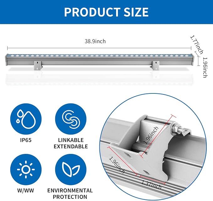 Wall Washer Lights 36W Outdoor Sign Lighting Outside Wall Wash Light bar - Image 2
