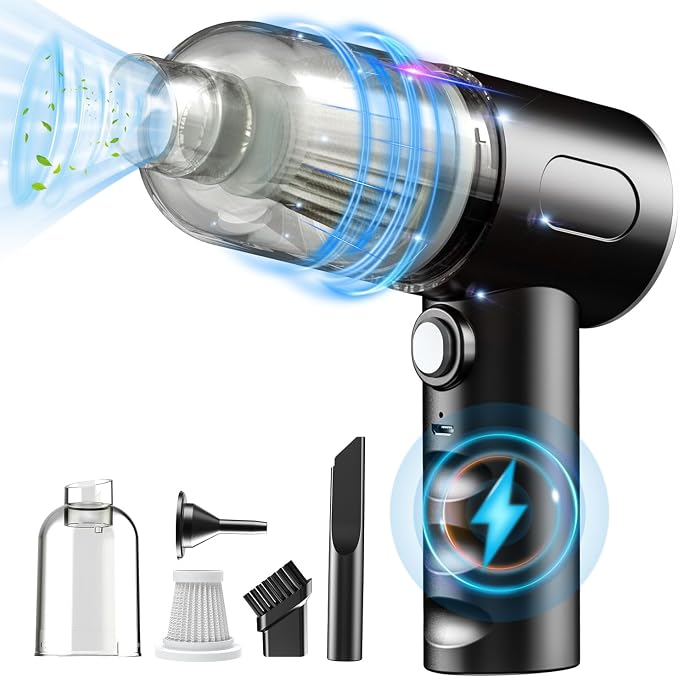 IFTHFOUR Compressed Air Duster-Vacuum Keyboard Cleaner-Air Blower 3-in-1-Electric Air Dusters-Replace Compressed Air Cans for PC,Computer Keyboard,Car Dusterpc Cleaning by IFTHFOUR