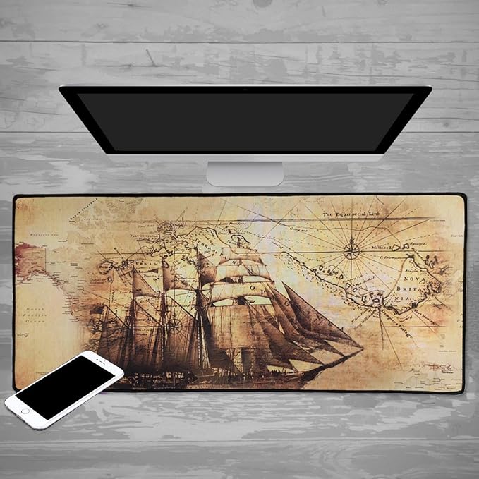 XXL Professional Large Mouse Pad & Computer Game Mouse Mat (35.4x15.7x0.1IN, Boat) - Image 8
