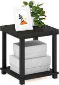 Furinno Turn-N-Tube Toolless 2-Tier Side Table, Thick Tabletop, Espresso by Furinno-FitsYourSpaceFitsYourBudget