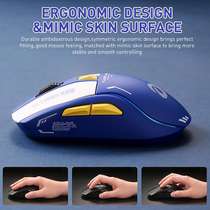 DAREU A950 Wireless Gaming Mouse with RGB Charging Dock,88g Lightweight - Image 8