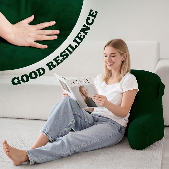 Reading Pillow for Bed,Back Pillow for Bed Sitting Up,Lumbar Support Pillow - Image 4