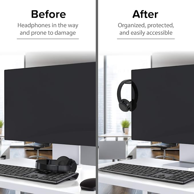 TotalMount Hidden Monitor Stand for Headphones – Does Not Block Monitor - Image 3