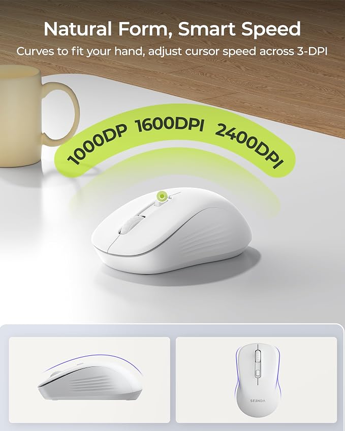 seenda COE200 Wireless Bluetooth Keyboard and Mouse Combo with Wrist Rest - Image 5