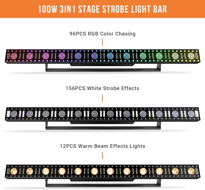 100W 264LED Stage Wash Light Bar for DJ Party - Image 3