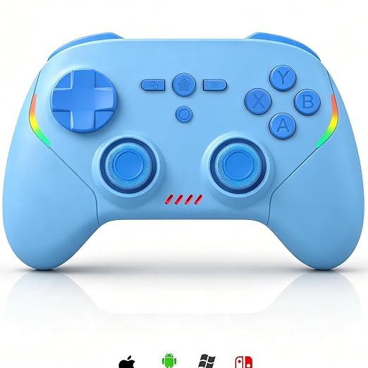 Megadream Phone Controller for PC/Switch 2|Swith/Android/iPad/Tablet/iPhone Controller - RGB light - Hall Effect Trigger/Joystick - Call of Duty, Roblox, Genshin Impact, Direct Play, Blue by Megadream-AlwaysFocusonGamingAccessories