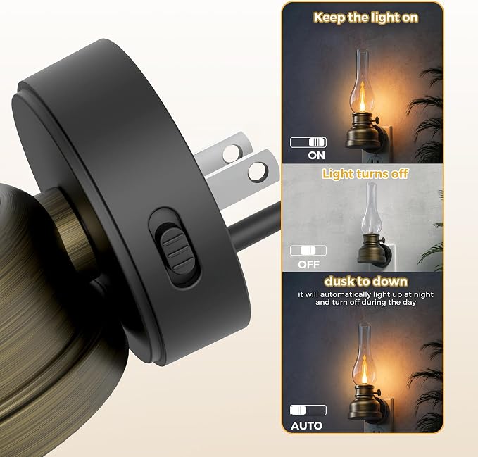 L LOHAS LED Flameless Candles Night Light, Rechargeable Plug in Night Light - Image 5