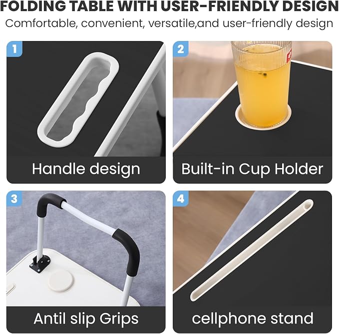 Foldable Lap Desk Stand Bed Desk Laptop Table - Image 3