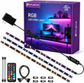 Hitlights LED Strip Lights 3 Pcs 1.64FT RGB Small LED Light Strips Kit Dimmable RGB 5050 Color Changing Tape Lights TV Backlight Display Case Lights Shelves Lighting with RF Remote & UL-Listed Adapter by HitLights