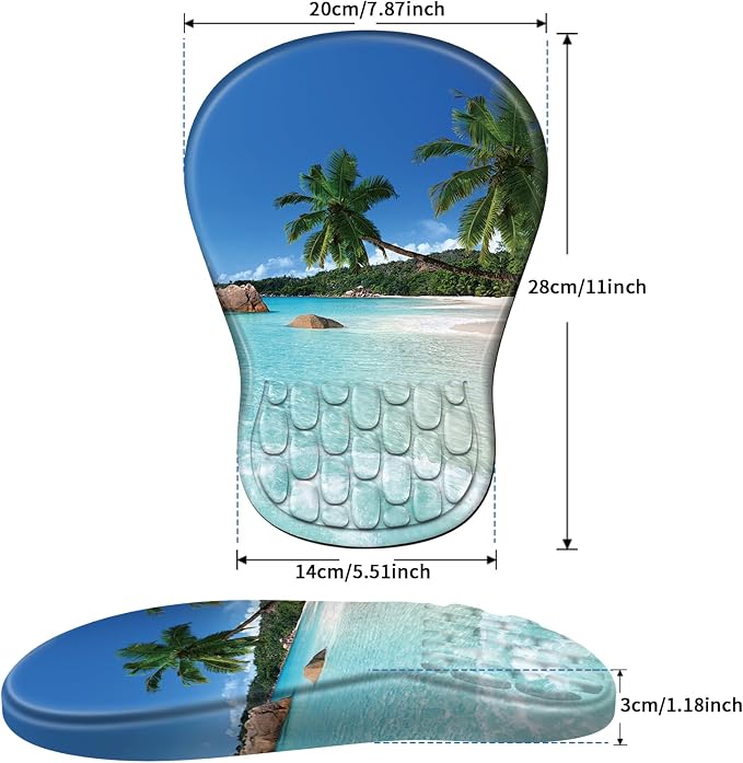 YIWEI Ergonomic Mouse Pad with Wrist Rest for Carpal Tunnel Pain Relief - Image 6
