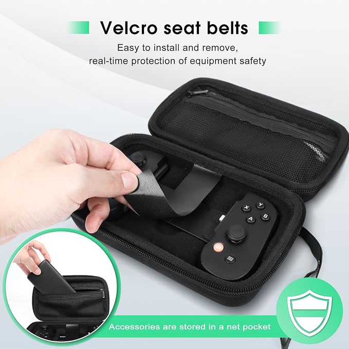 Carry case Compatible with BACKBONE One//2nd Gen Mobile Gaming Controlle,Keychain and Net Pocket,Box Only (Black)… - Image 3