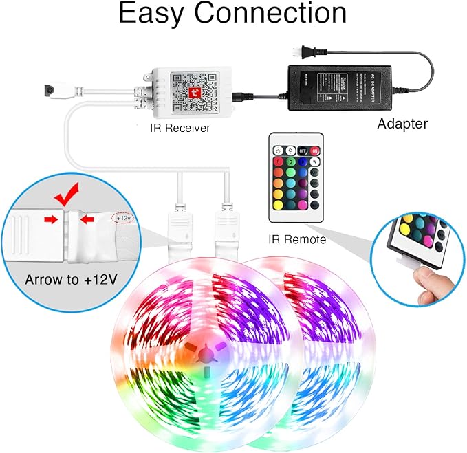 VOLIVO LED Strip Lights WiFi 100 FT, Compatible with Alexa and Google Assistant, 2 Rolls of 50ft RGB Led Light Strip, Music Sync Color Changing Lighting for Bedroom, Home, Kitchen, Party Decors - Image 7