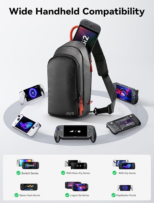 JSAUX Sling Bag for Switch 2, Steam Deck and ROG Xbox Ally X - Image 5