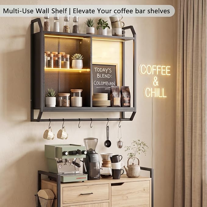 Gaming Floating Wall Shelves with LED Lights, Wall Mounted Shelf - Image 7