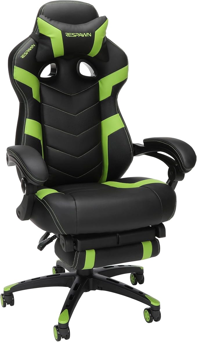 Respawn 110 Pro Ergonomic Gaming Chair with Footrest and Recline | Ergonomic office chair comfort with footrest, lumbar support & 155° recline for work, gaming and relaxing. - Image 7