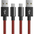 6amLifestyle PS4 Charging Cable, 10ft 2 Pack USB to Micro USB Cable, Nylon Braided Cord, for PS4 Slim/Pro, Xbox One S/X Controller, Red by 6amLifestyle