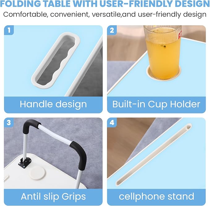 Foldable Lap Desk Stand Bed Desk Laptop Table - Image 3
