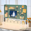 Office Pegboard Wall Organizer, Pegboard Desk with Height Adjustable in 6 Levels, Pegboard Wall Organizer for Wall Organize Home Office and Gaming Setup(Green,60x40cm/23.6x15.7in) by CTREVL