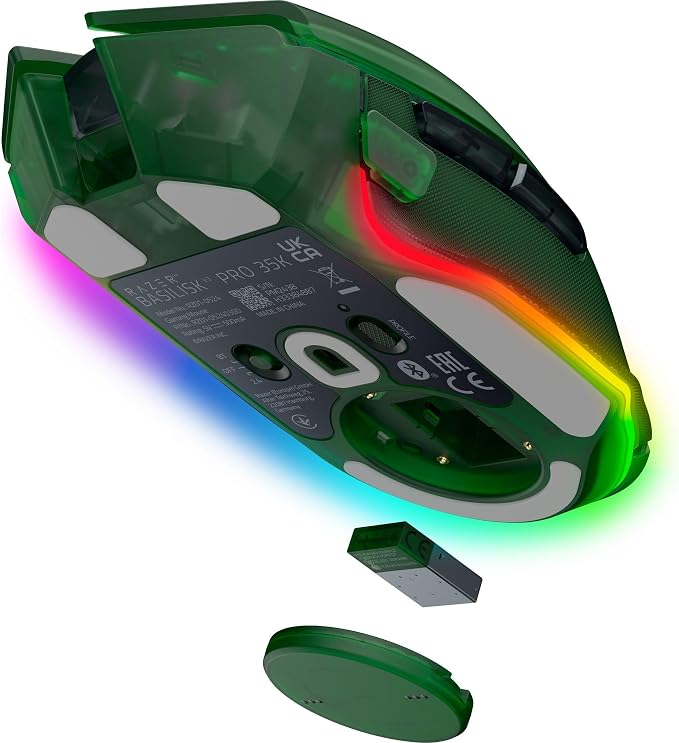 Razer Basilisk V3 Pro 35K Wireless Gaming Mouse, Phantom Green | HyperScroll Tilt Wheel, 35K DPI Optical Sensor Gen 2, 13 Customizable Controls, RGB, Optical Switches Gen 3, 140 Hr Battery - Image 9