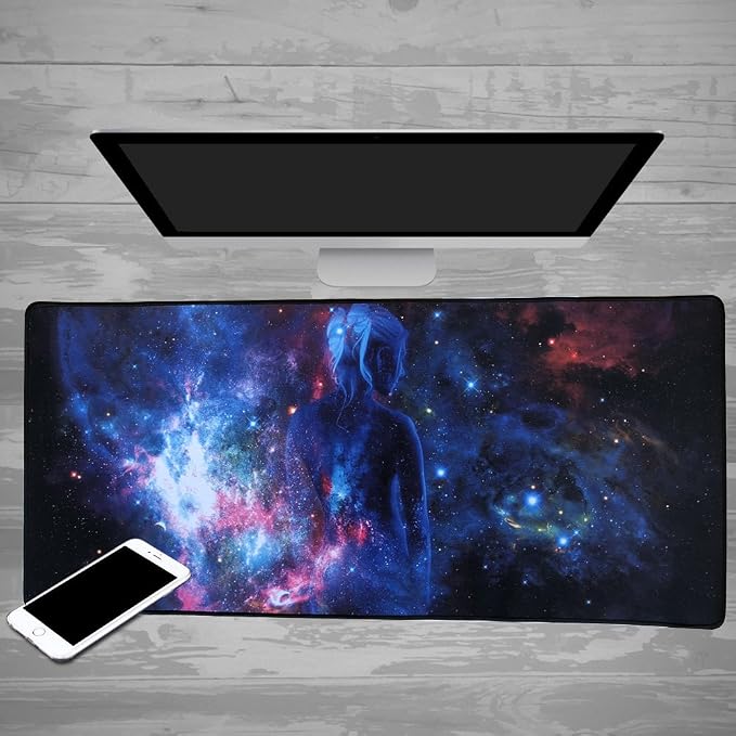 XXL Professional Large Mouse Pad & Computer Game Mouse Mat (35.4x15.7x0.1IN, Sky Girl) - Image 7