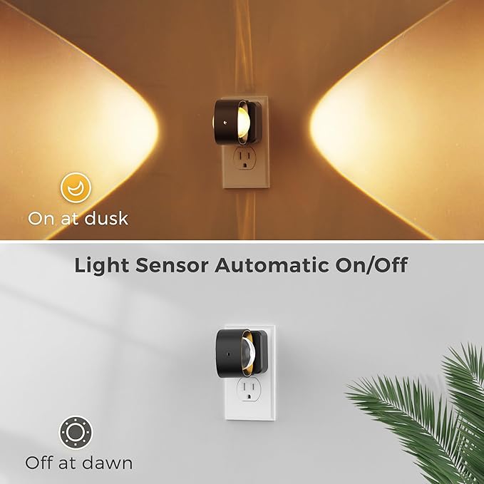 L LOHAS LED Night Light Projector, Night Lights Plug into Wall Light Sensor - Image 2
