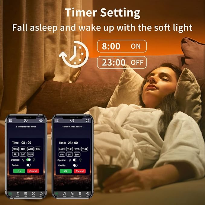 KSIPZE 200ft (2 Rolls of 100 ft) Led Strip Lights RGB Music Sync Color Changing Bluetooth Led Lights with Smart App Control Remote Led Lights for Bedroom Room Lighting Flexible Home Décor - Image 4
