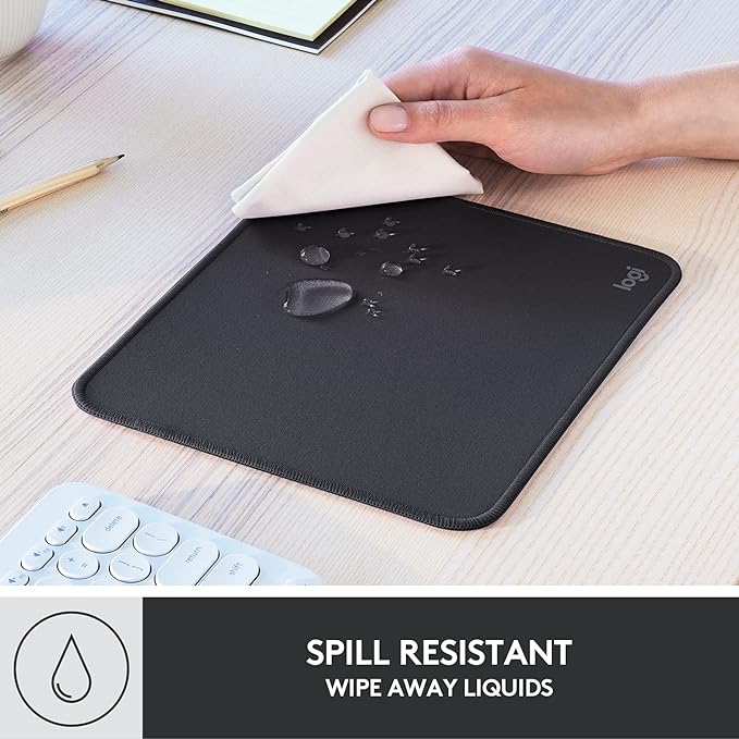 Logitech Studio Series Small Mouse Pad, Anti-Slip 9x8 Inches, Graphite | Anti-slip rubber base, easy gliding surface, durable materials, portable design, for computers - Image 3