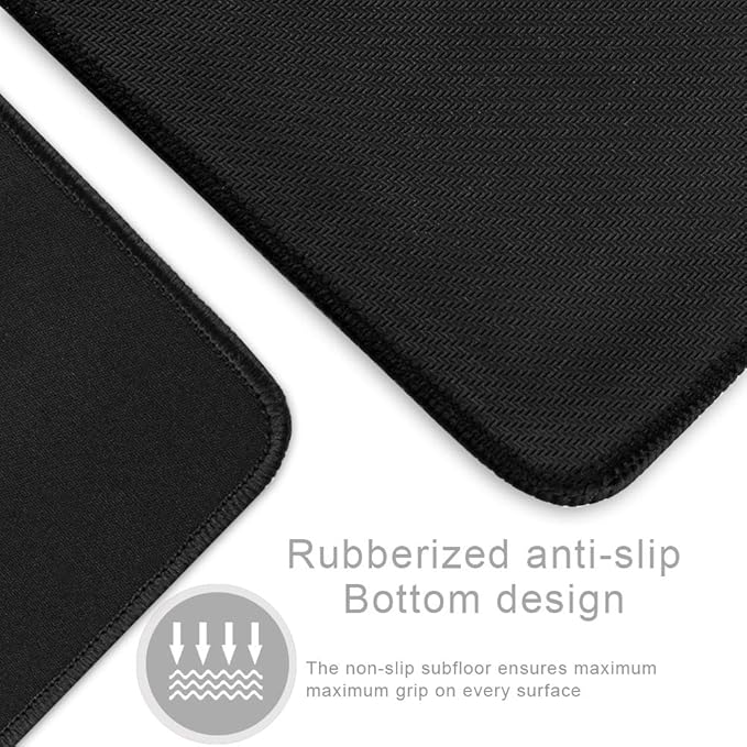 XXL Professional Large Mouse Pad & Computer Game Mouse Mat (35.4x15.7x0.12IN, 90x40 Black) - Image 6