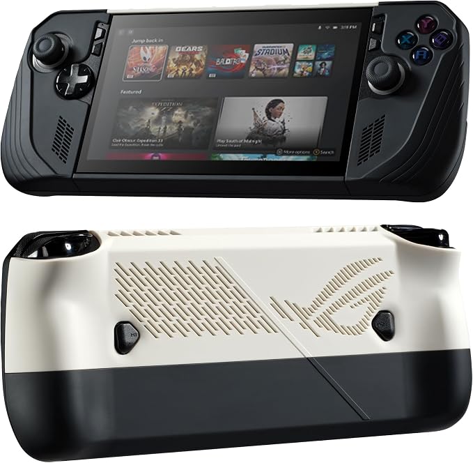 UYIYE Case for ROG Ally X 2024, Anti-Slip Rubber Protective,White+Black by Unknown
