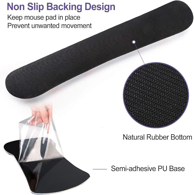 ToLuLu Keyboard Wrist Rest Pad Ergonomic Mouse Pad Set, Gel Mouse Pad for Computer Laptop, Non Slip Mousepad Keyboard Wrist Support Raised Memory Foam for Easy Typing Pain Relief, Art Butterflies - Image 5