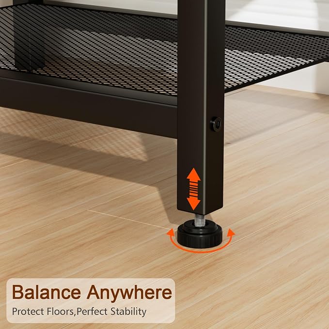 LOAKEKEL Night Stand, Small Nightstand with Charging Station - Image 8