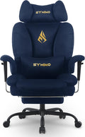 Symino Ergonomic Gaming Chair with Footrest – Office Gaming Chair Reclining 90-155° with Adjustable Armrests – Adults up to 130 kg by Unknown