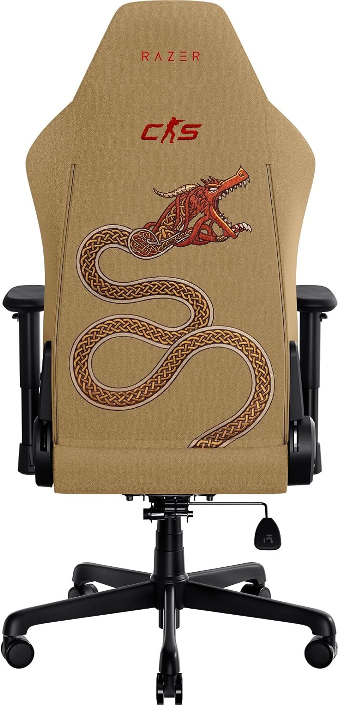 Razer Iskur V2 X Ergonomic Gaming Chair, Counter Strike 2 Edition | Built-In Lumbar Support, Wide Seat, High Density Foam Cushions, Adjustable 152 Degree Recline, 2D Armrests, Plush Fabric - Image 9