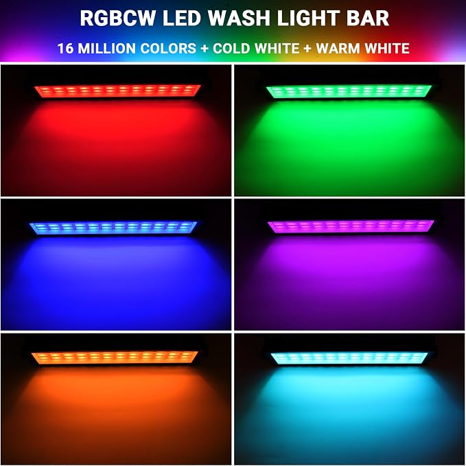 96W IP66 Waterproof Stage Wash Light Bar by APP & Remote Control - Image 2