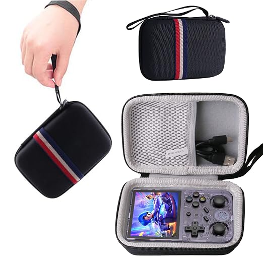JINMEI Hard EVA Carrying Case Compatible with RG353V/RG353VS Handheld Game Console Case。 by JINMEI