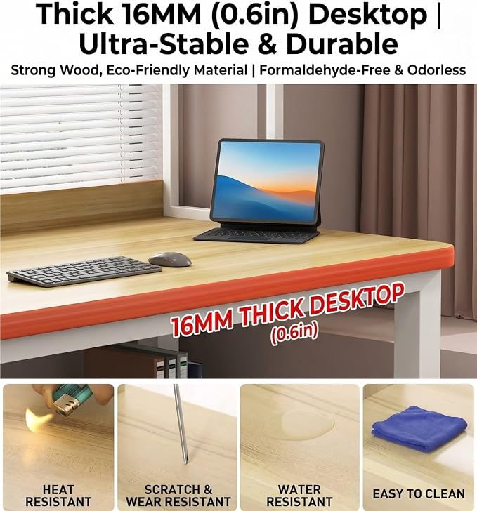 47in Gaming Desk with Pegboard and Hutch Computer Workstation | Optimize Your Space with This Study Table. Features A Steel Frame, Vertical Hutch, and Storage Shelves.(M,80CM/31.4IN) - Image 6