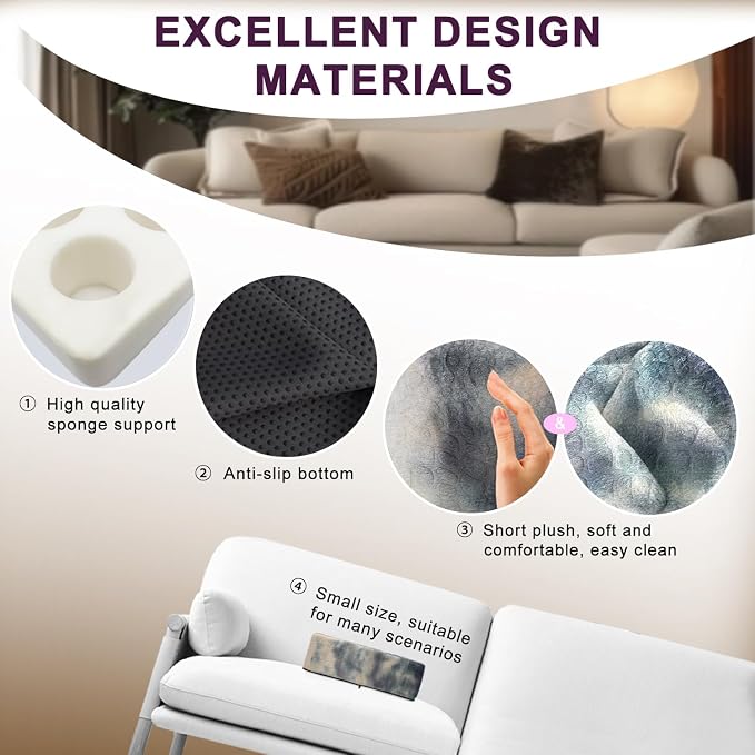 Couch Cup Holder Pillow, 5 Hole Couch Drink Holder! Keep Drinks Hand Side and Keep Temp, Prevent Spills and Use Anywhere. Cup Holder for Couch, Bed, Camping, RV, Car, Beach. Beige Gray - Image 7