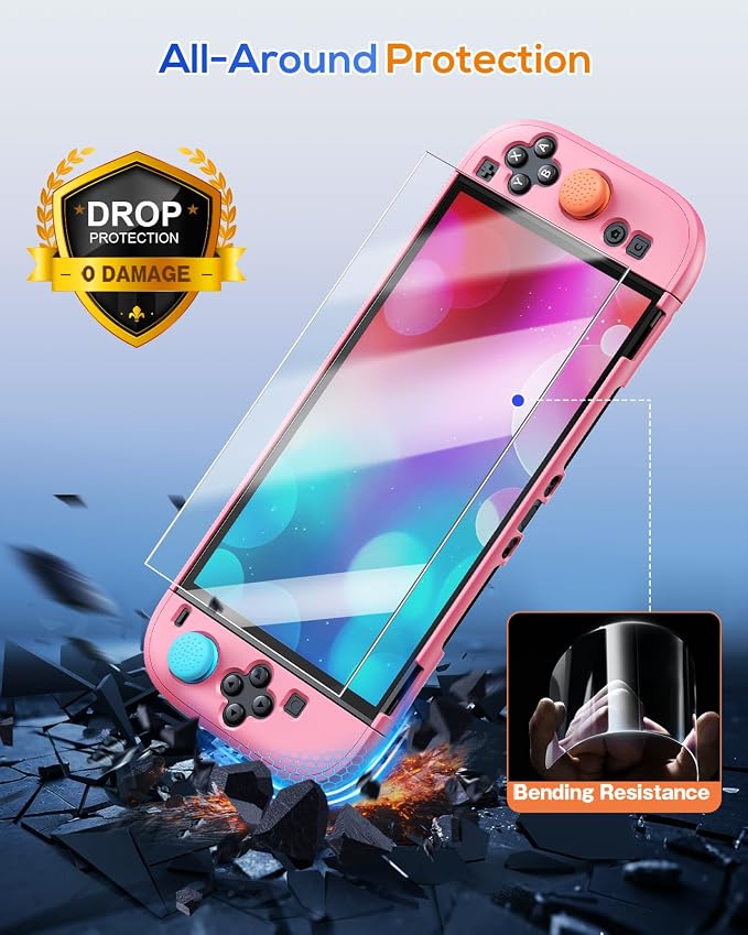 FYOUNG Switch 2 Case Pink, Slim Protective Hard Shell for Nintendo 2 - Image 2