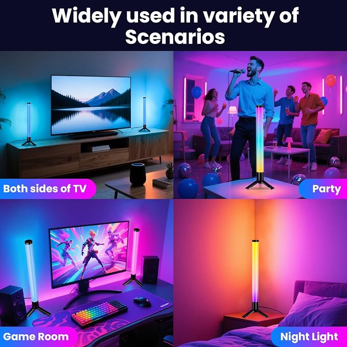 TJOY 360° RGB Light Bars, Gaming Lights for Desk, Music Sync Remote Control - Image 6