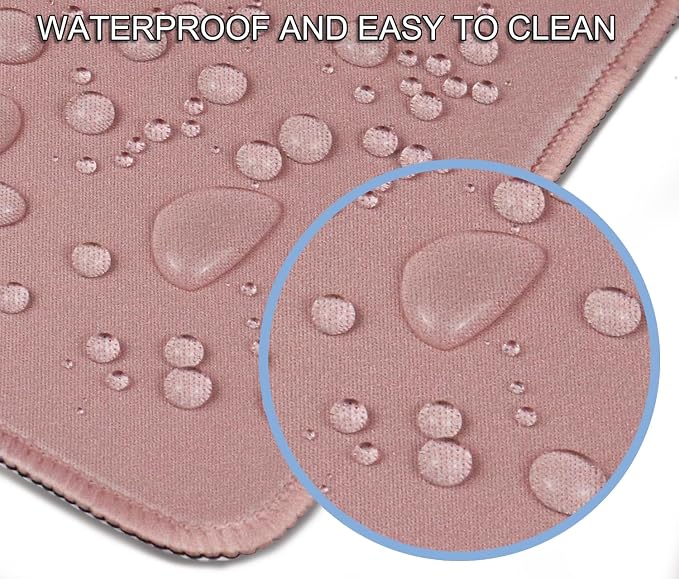 Large Mouse Pad, XXL Extended Computer Keyboard Mouse Mat with Stitched Edges, 31.5" x 15.7" Non-Slip Waterproof Rubber Base Office Big Long Gaming Mousepad for Work, Game, Office, Home, Pink - Image 5