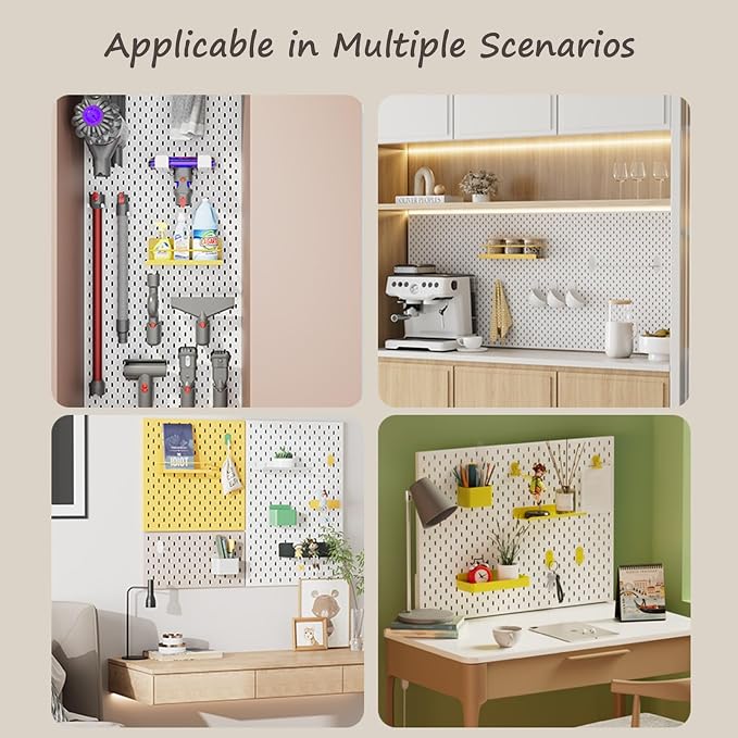 Wall Desk Organizer, Pegboard Stand, Gaming Desk Organizer, Wall Organizer Peg Board, Pegboard Combination Kit for Wall Organizer, Ornaments Display, Kitchen Organization(Multi-Colored) - Image 6