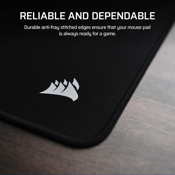 Corsair MM Anti-Fray Cloth Gaming Mouse Pad – Black | XXL (930 x 400mm), Precision Micro-Woven Surface, Non-Slip Natural Rubber Base, Stitched Edges - Image 5