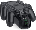 PS4 Controller Charger, Upgraded Fast-Charging Port Docking Station Stand for PS4 / P4 Slim/PS 4 Pro Controller, Black by YAEYE