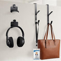 Geelin 4 Pcs Cubicle Accessories Set Include 2 Adjustable Double Cubicle Hooks 2 Fabric Wall Headphone Stands for Office Space-Saving Hanger Set by Geelin