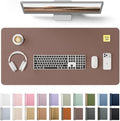 YSAGi Desk Protector&Blotter, Non-Slip Waterproof Leather Mouse Pad | Shields Scratches, Stains, Spills, Heat & Scuffs; Suede Non-Slip; Easy-Clean; Comfy Writing/Typing, 31.5" x 15.8",Chocolate by YSAGi